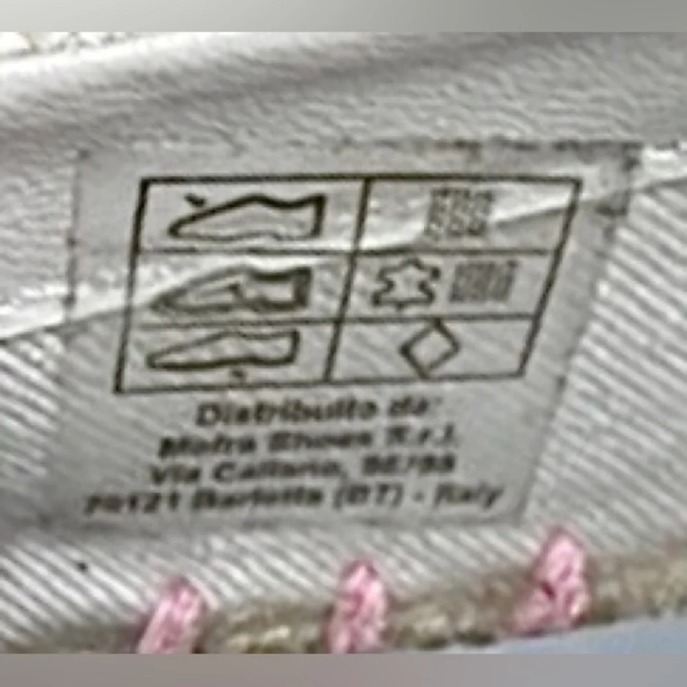 Chiara Ferragni Espadrille Jute Platforms w/ Winking Eye White  Glitter Size 5